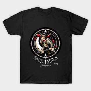 Sagittarius Spirit: The Celestial Archer - Pin up Vintage Retro Zodiac Sign T-Shirt